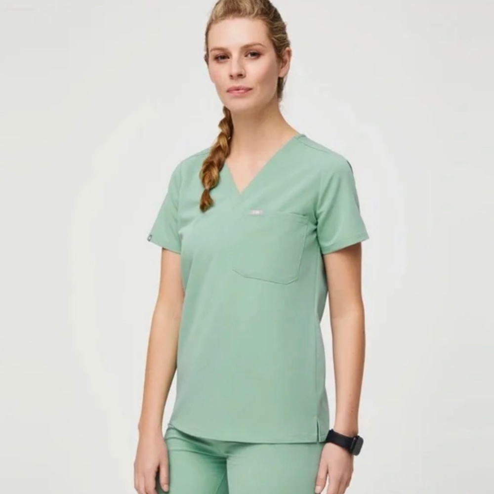 Figs Catarina Scrub top Jade green size medium